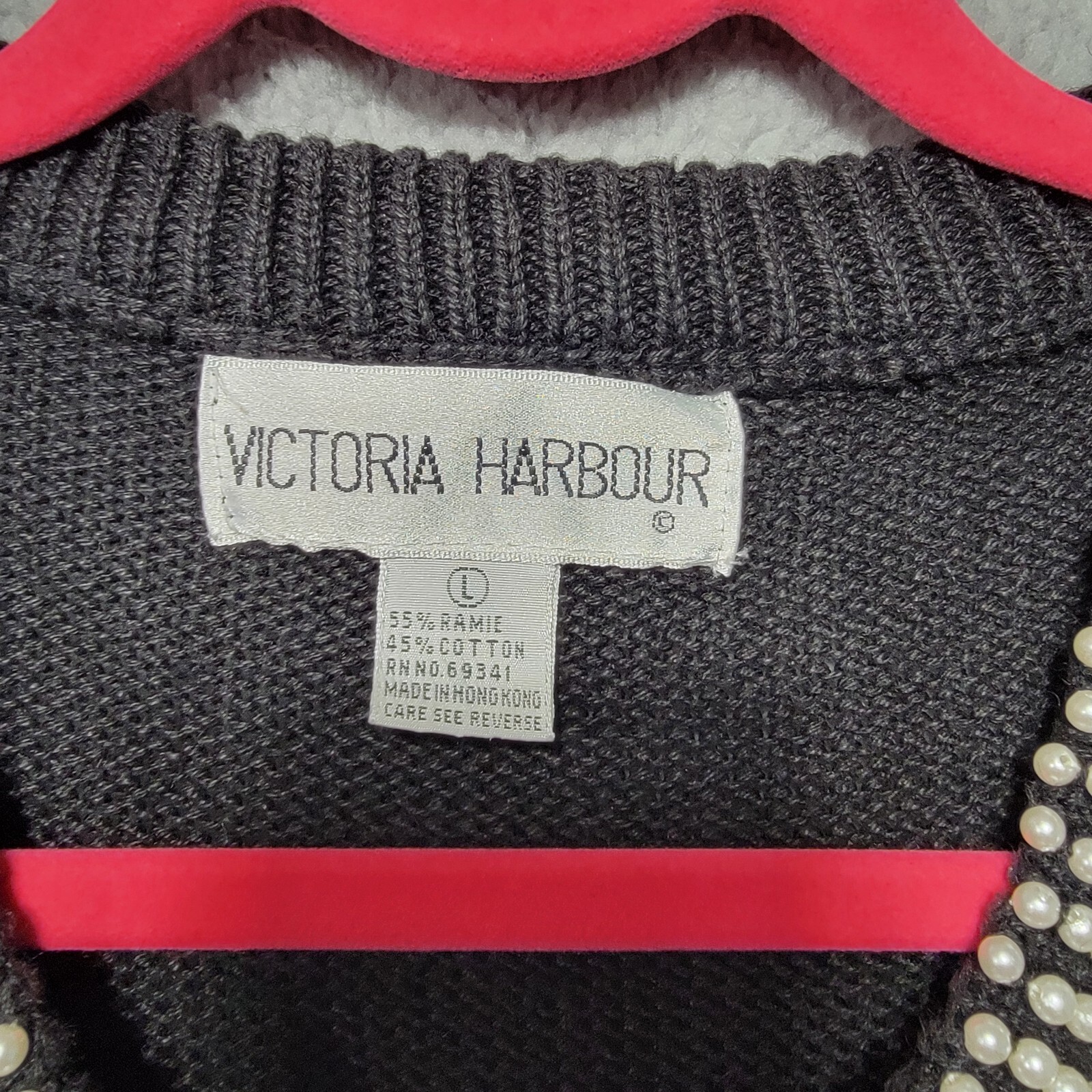 Victoria Harbour Women Sweater Sz Large Breaded Fall Holiday Christmas Vintage