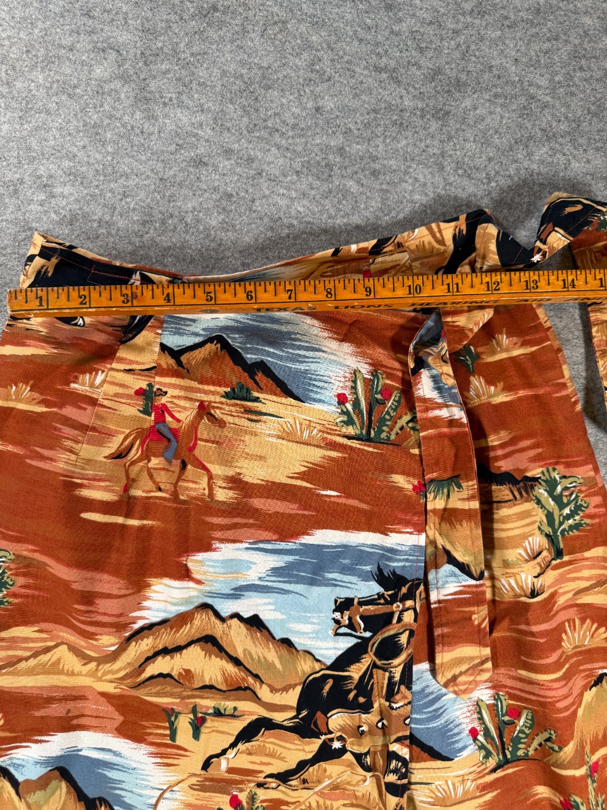 Vintage Gabriella’s Western Wrap Skirt L Cowboy Rodeo Southwestern 100% Cotton
