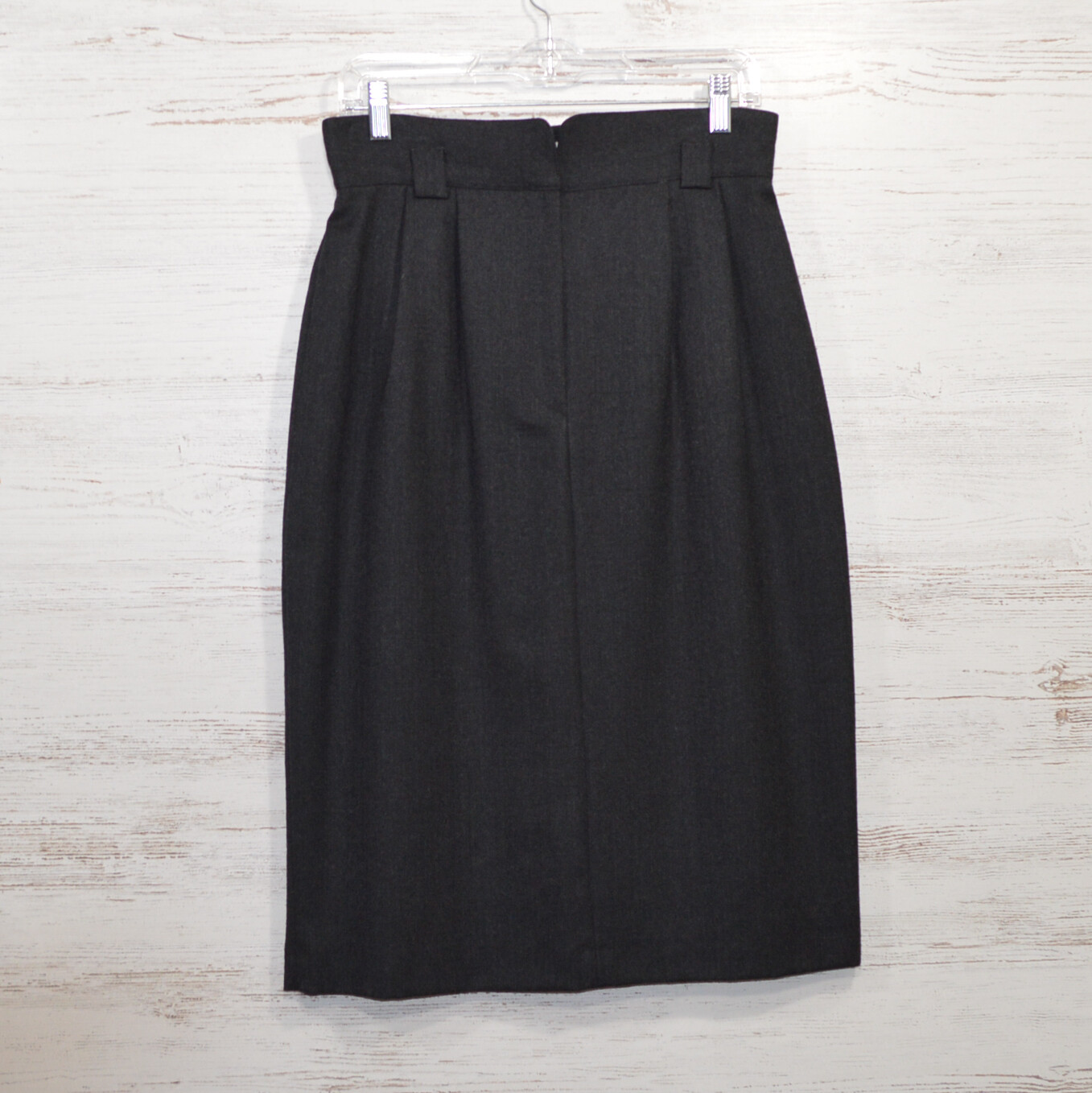 Vintage Grey Wool Pencil Skirt David N Vintage Size 12