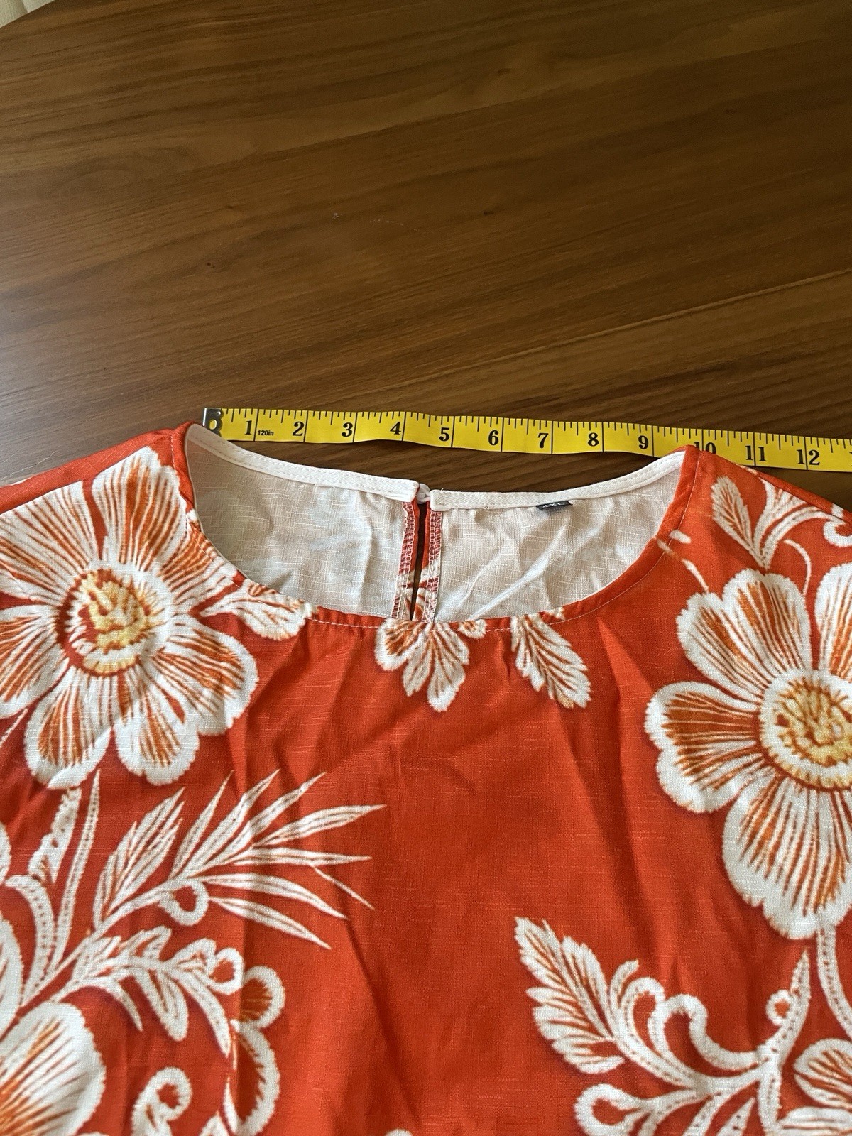 Vint Handmade 4x Orange Floral Hawaiian Luau Hostess Maxi DressTropical Mahalo