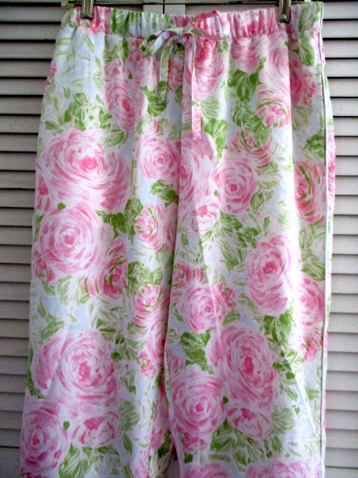 CABERNET 2PC PJ SET SHORT SLVE CROPPED PANTS SILKY SATIN PINK ROSE POLY XL NEW