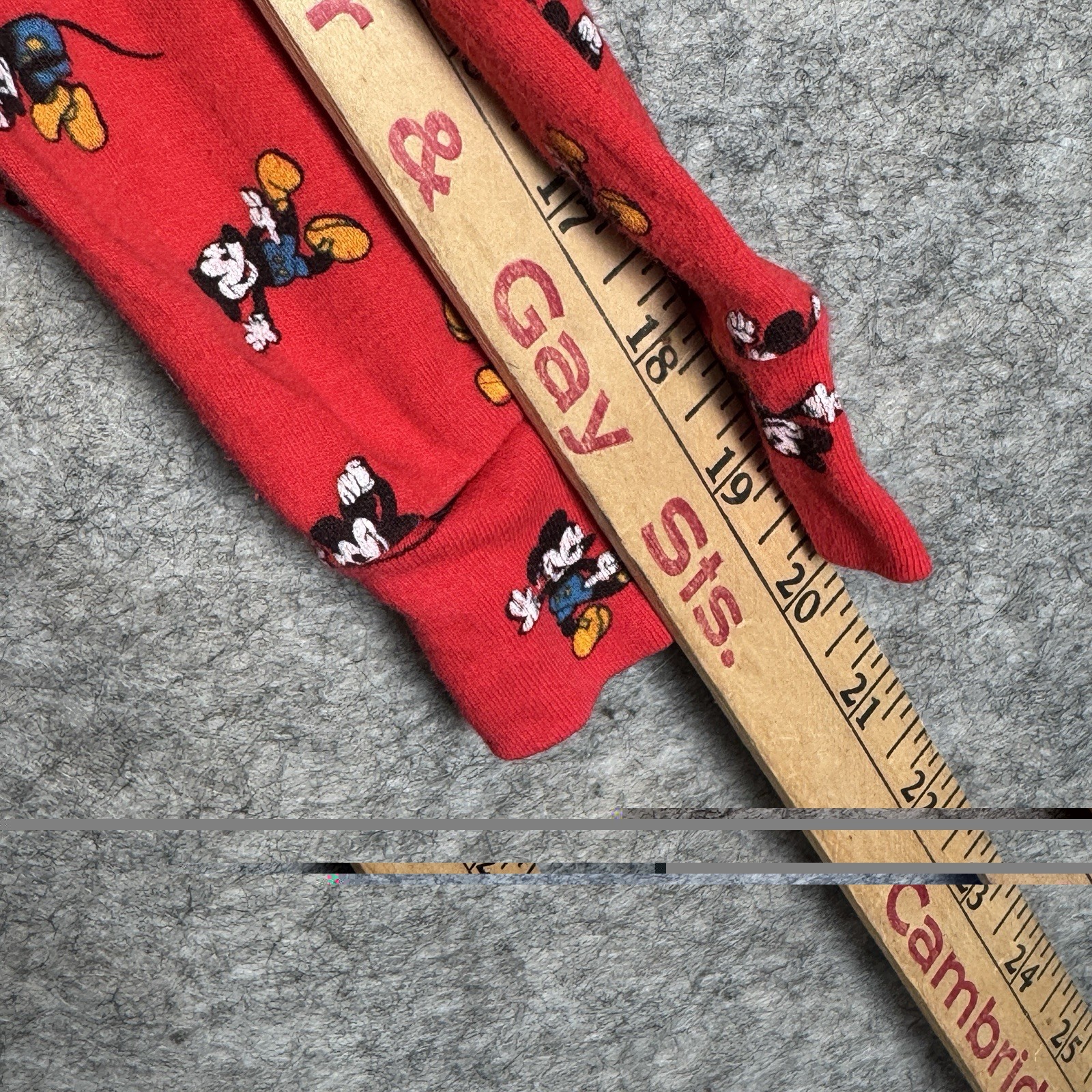 Vintage Womens 90s Mickey & Co Red AOP Mickey Mouse Turtleneck Shirt Sz M 20×24