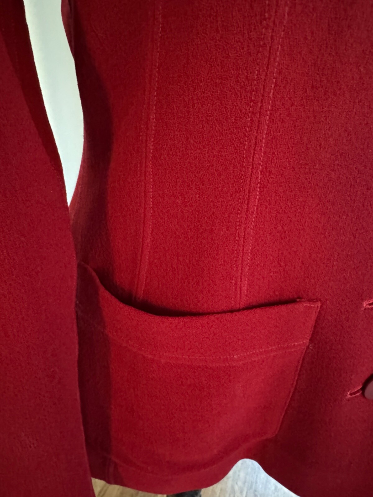 Donna Karan New York Vintage Dark Red Fitted Blazer