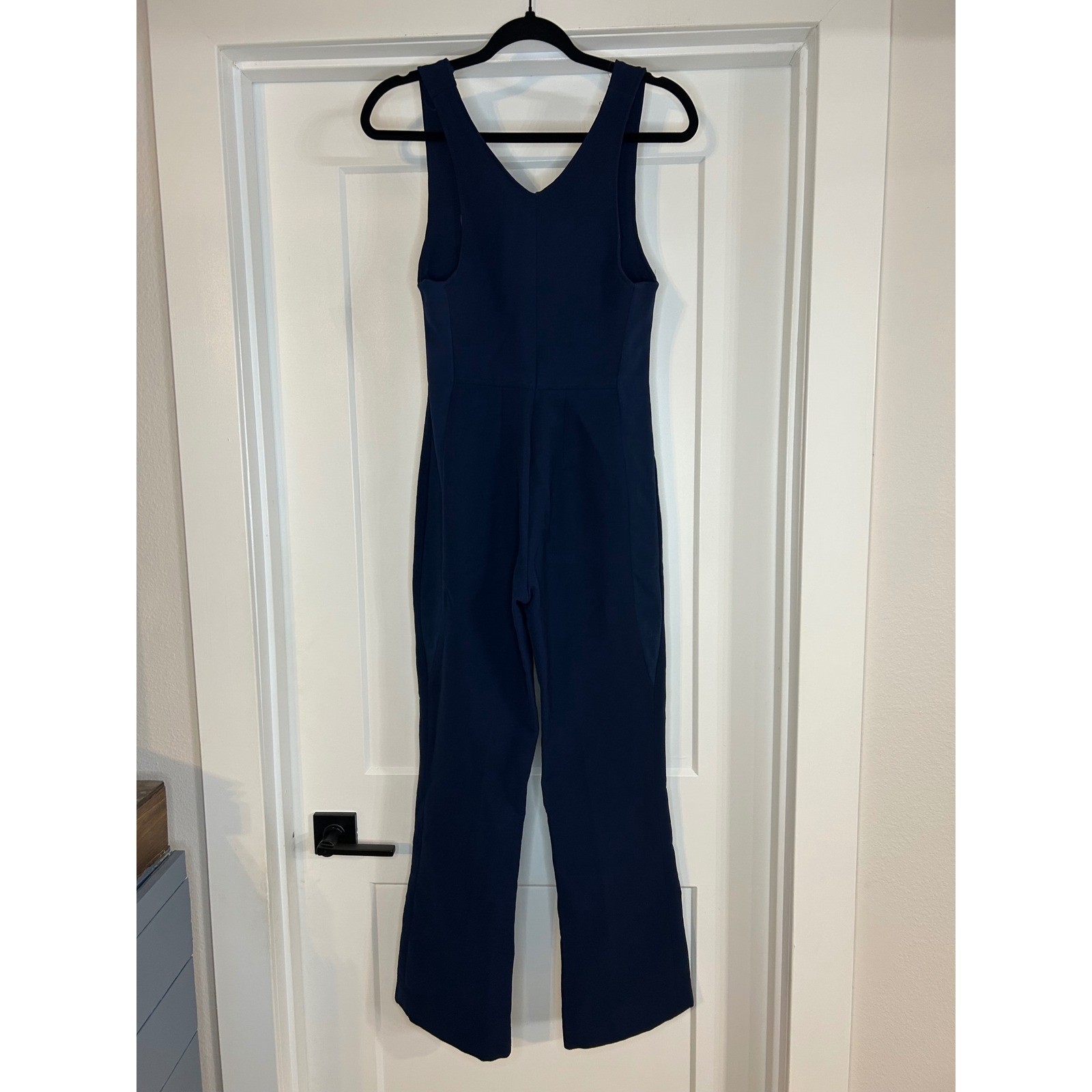Obermeyer Vintage Navy Blue Wool Blend Ski Bib Jumpsuit Womens Size 10R RN 37037