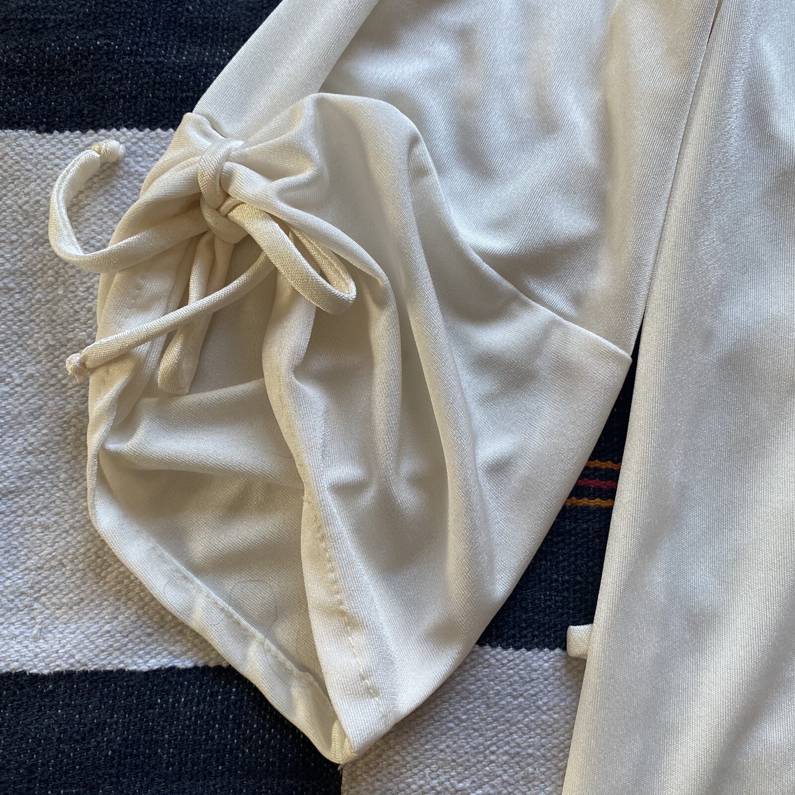 Vintage Topson Downs Of California Bohemian Blouse. Creamy White. Size Large.