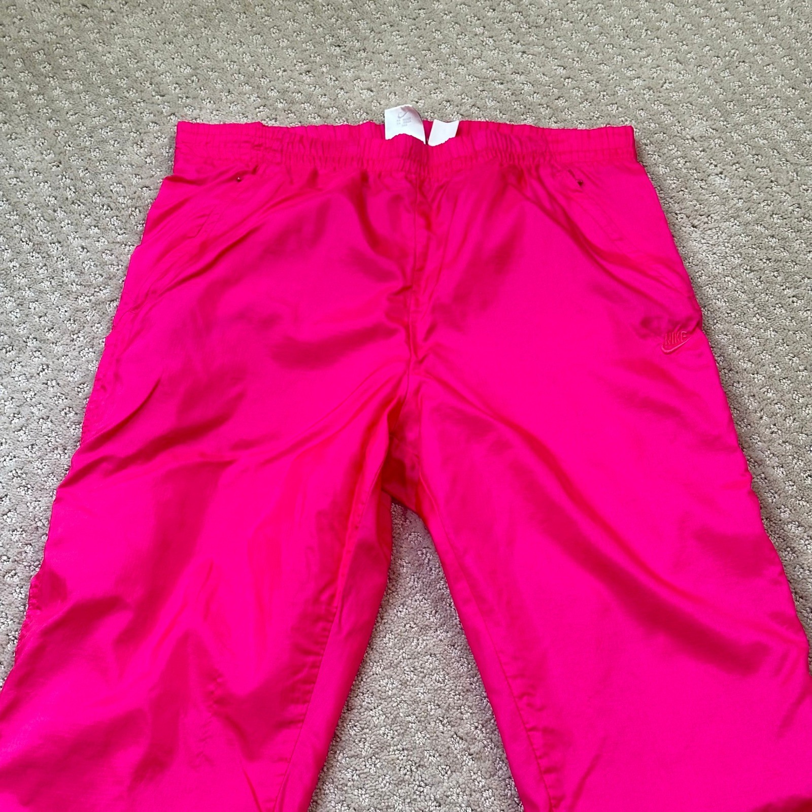 Vintage Nike Track Suit Womens Medium 10-12 Neon Pink Windbreaker Pants 80s 90s