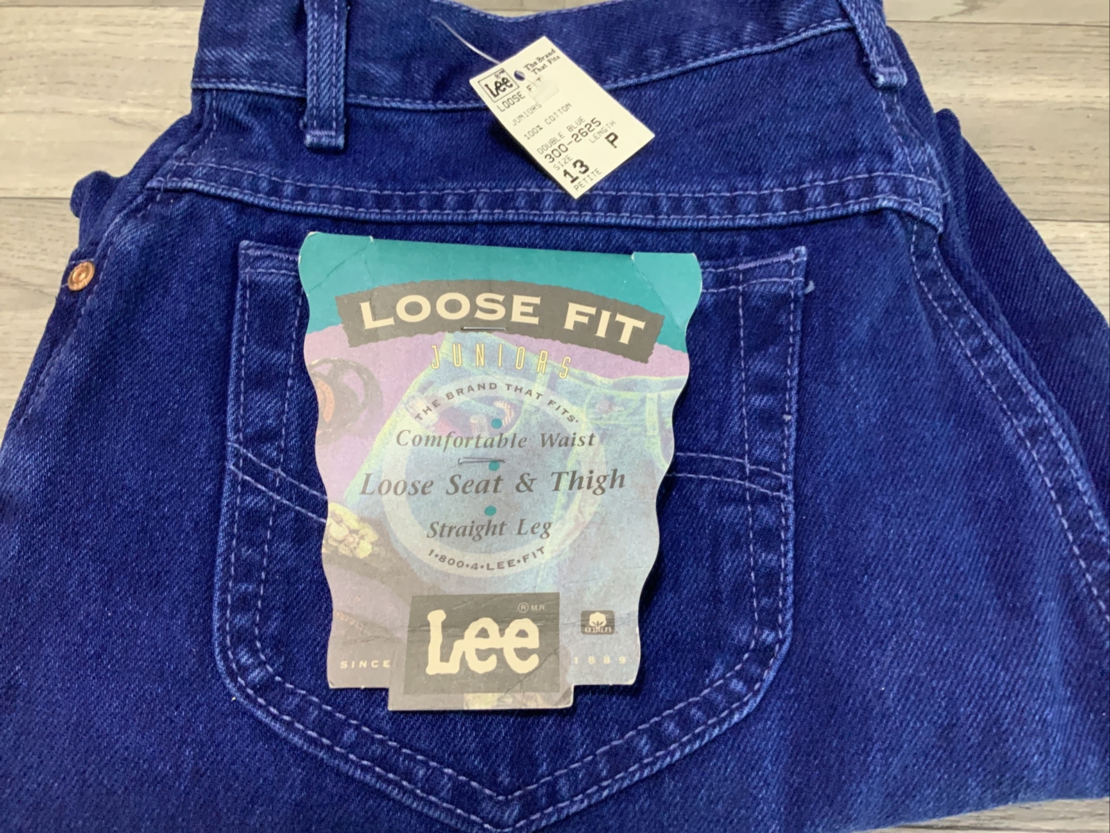 NWT Lee Jeans Junior Size 13 Petite Straight Leg Women’s 32×28 Vtg Loose Fit
