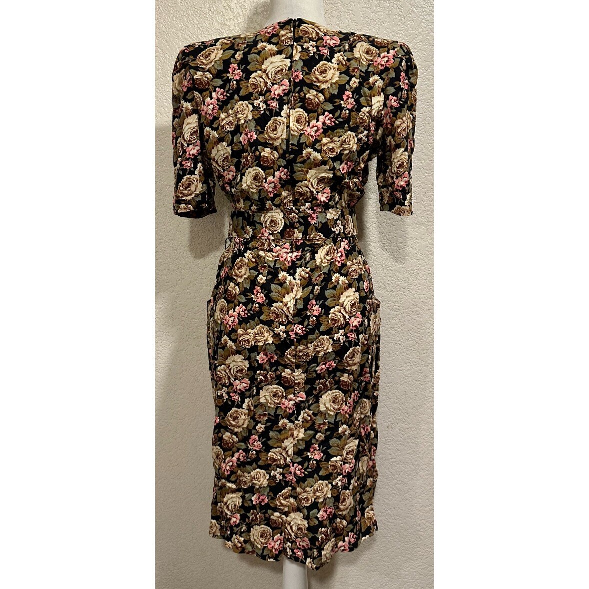 Brandywine Creek Vintage 80s Floral Cottage Dress w/ Belt Women’s S/M