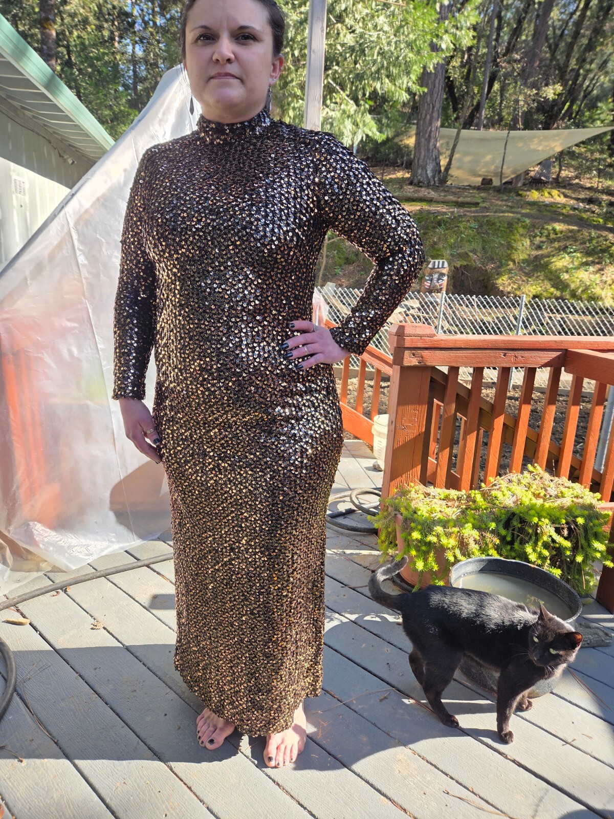 Anthony Muto Marita Sequins 60’s Dress long