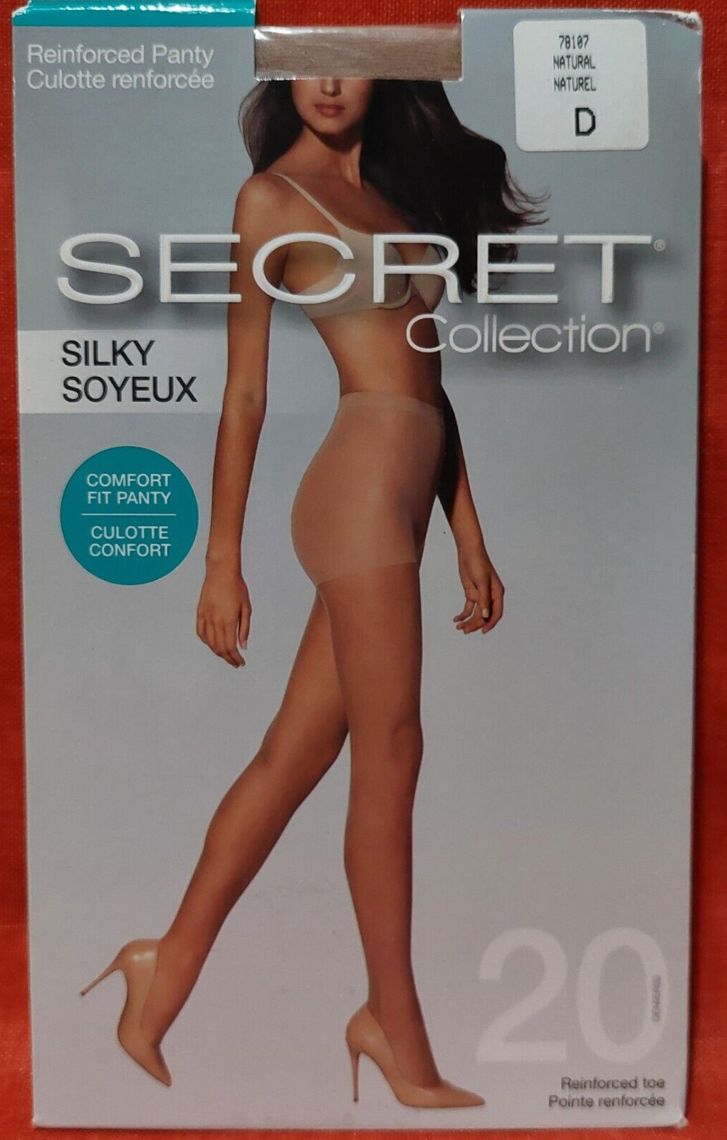 Vintage Pantyhose Secret Reinforced Panty Natural Size D BTER1