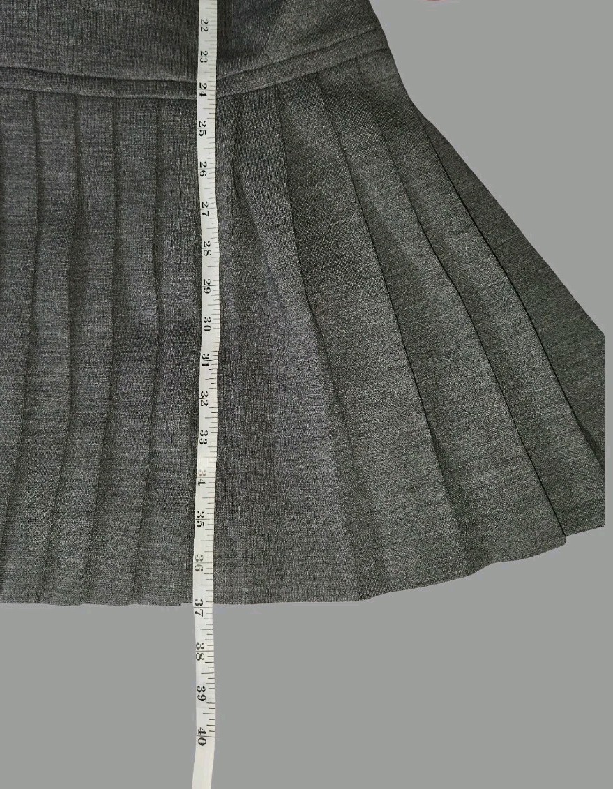 Vintage 60s Carlye Two Piece Pleated Dress Jacket Set Gray ILGWU