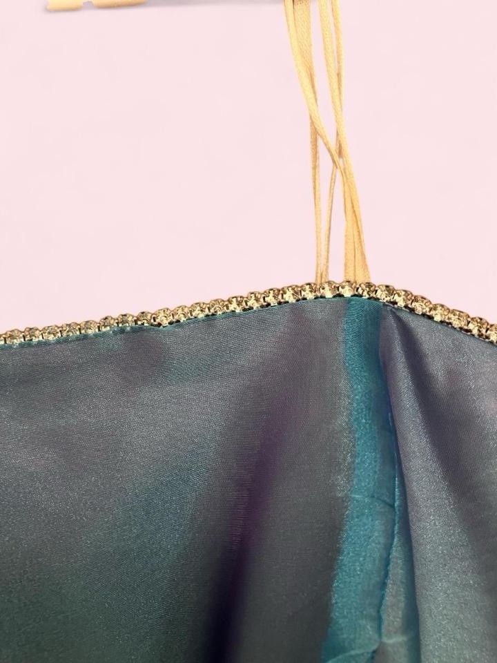 Vintage 90’s JUMP Iridescent Blue Formal Prom Dress!