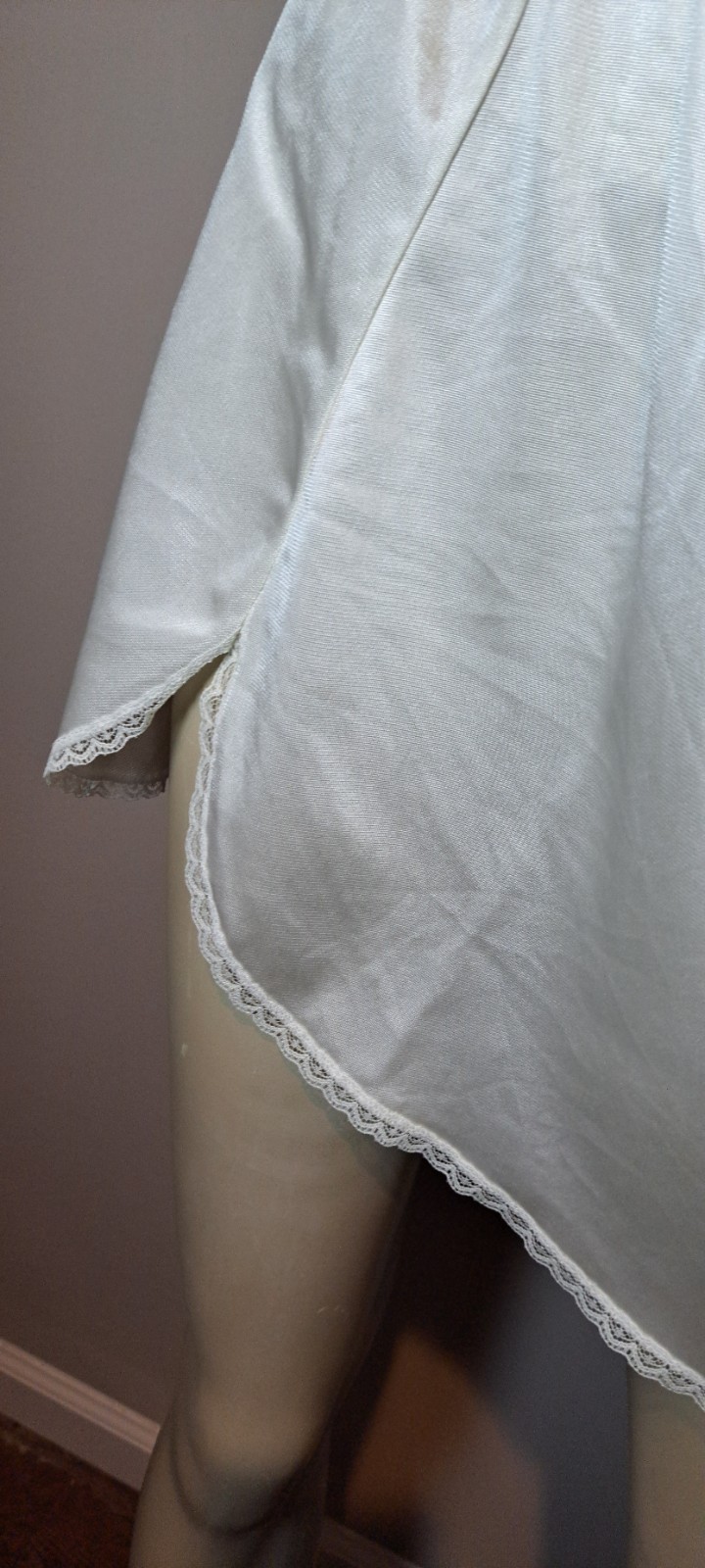 Tiny Extra Mini Half Slip White Nylon Medium Luxury Vtg Lingerie
