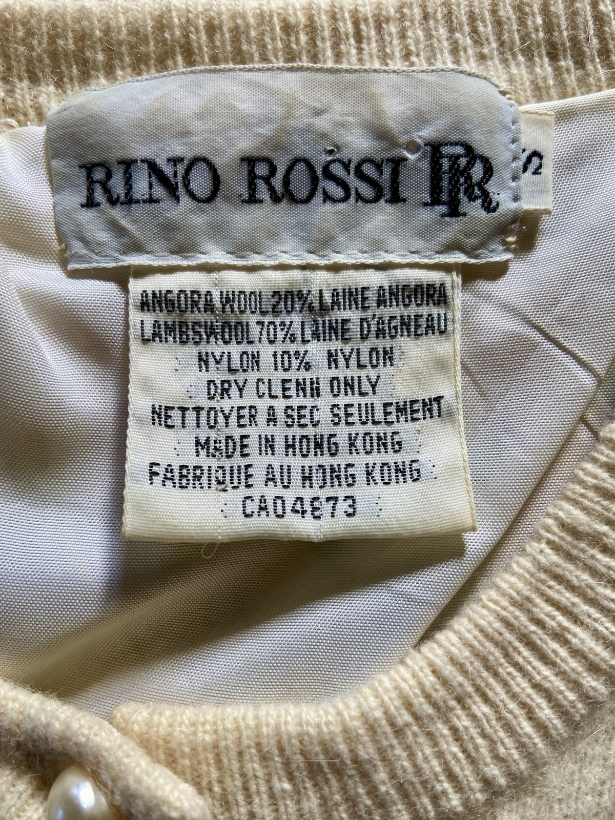Rino Rossi Beaded Cardigan Vintage 1980’s EUC Angora Lambs wool Sz S. Gorgeous