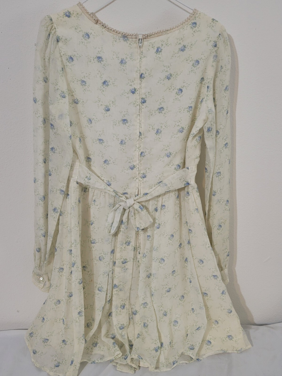 Vintage Floral Midi Fit & Flare Prairie Cottage Dress Full Circle Skirt Sz. 7/8