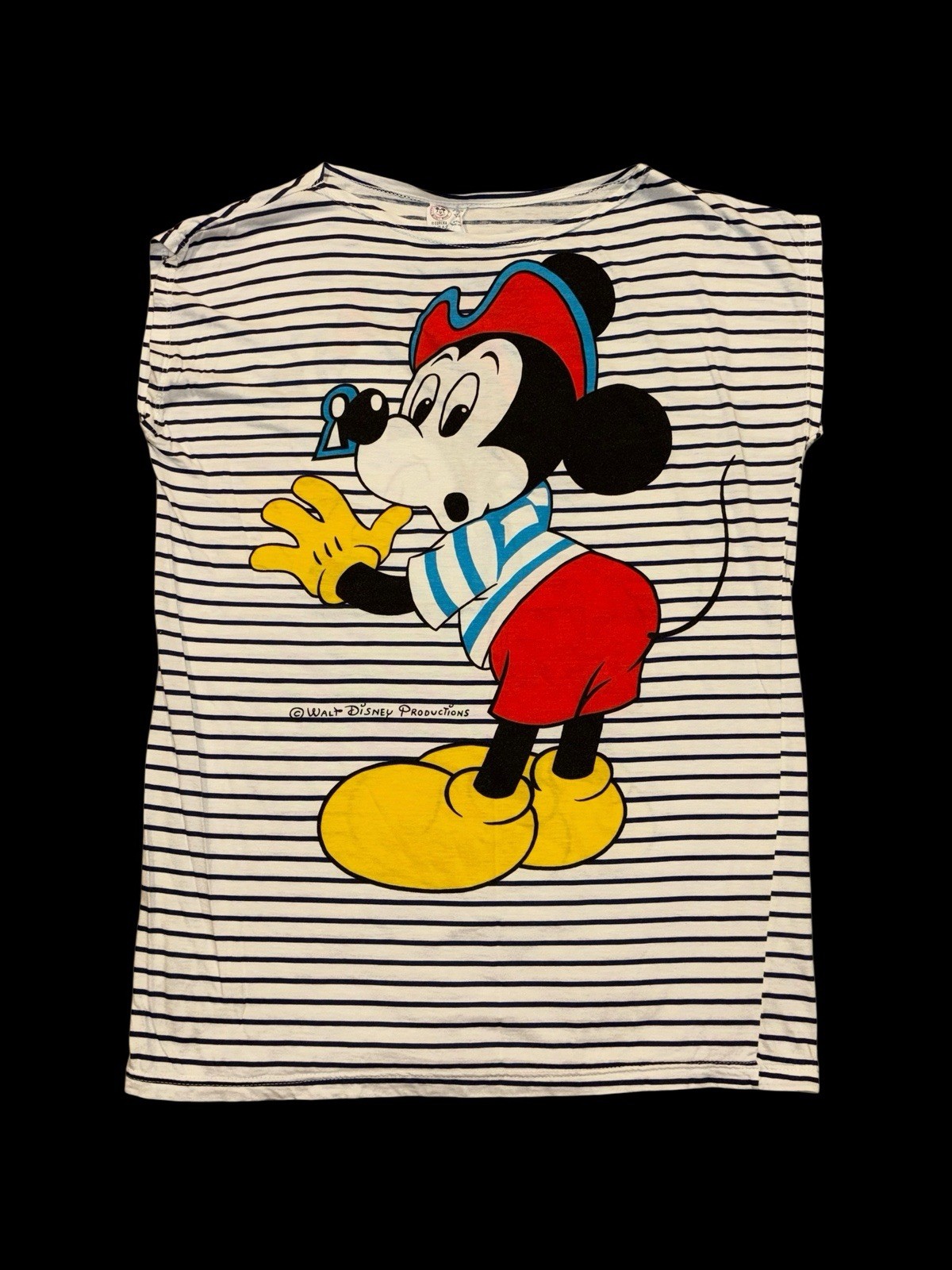 VTG 90s Double Sided All Over Mickey Mouse Sleeveless Tunic/Dress Made In Italy