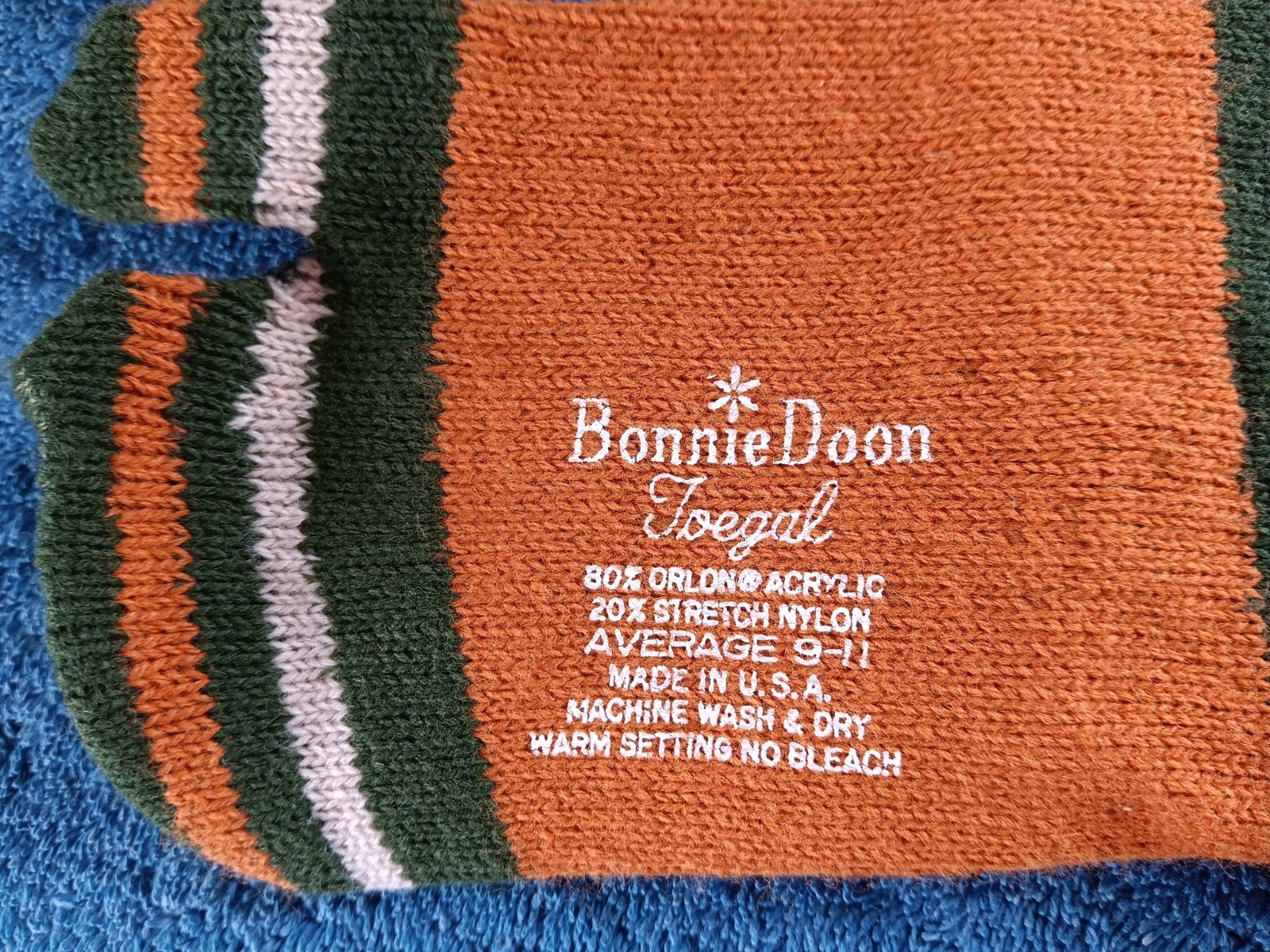 1970s Vtg Toegal Socks Tube Sox Knee Hi 9-11 Orlon Acrylic Nylon BONNIE DOON HTF