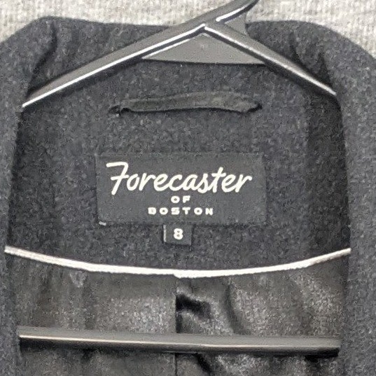 Vintage Forecaster of Boston Womens Dark Gray Double Breasted Pea Coat Size 8