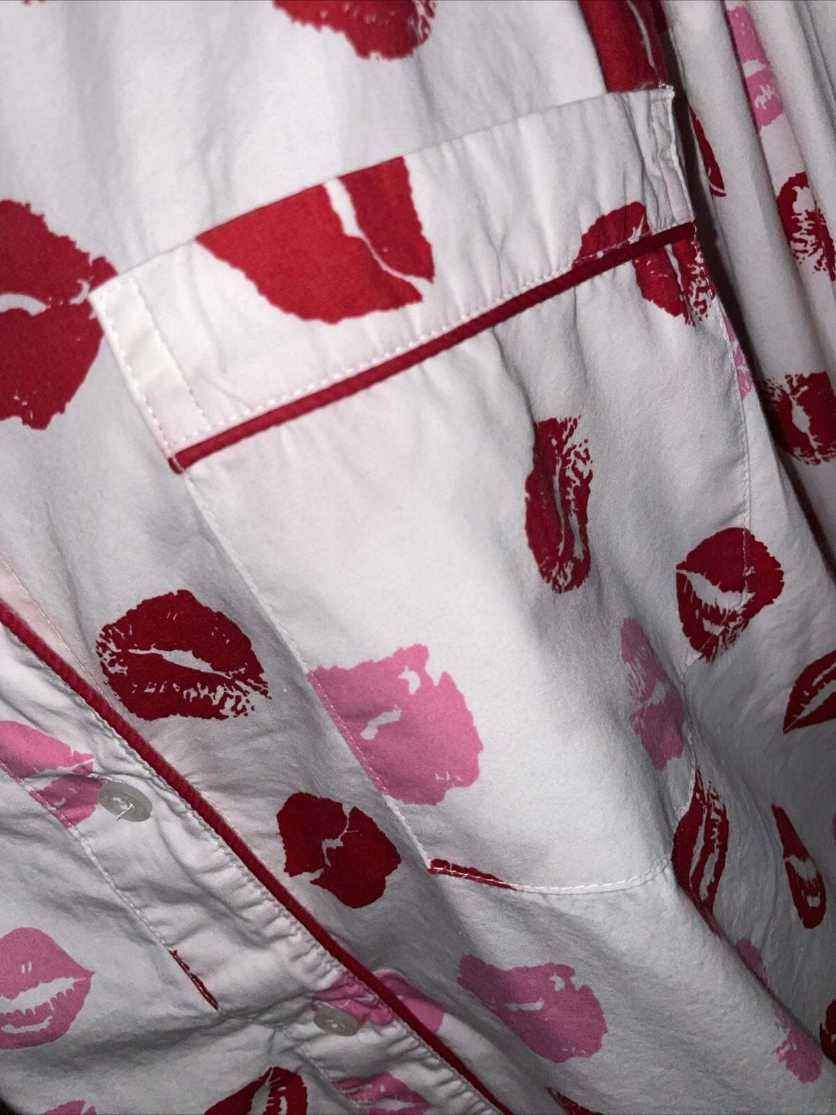 Pajamas Woman’s Plus 26/28 Venezia KISS LIPS Sleep Shirt Pink Panty Lipstick Set
