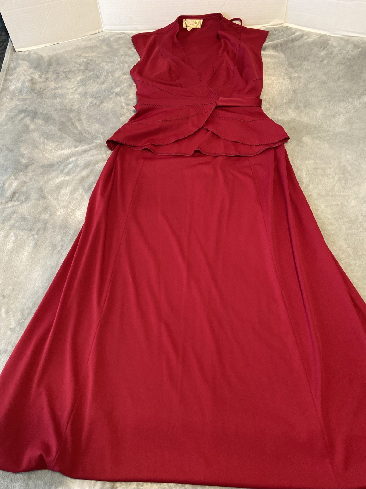 Vintage 60’s 70’s Attitude California 2 Pcs Dress Women’s Sz M/L Red