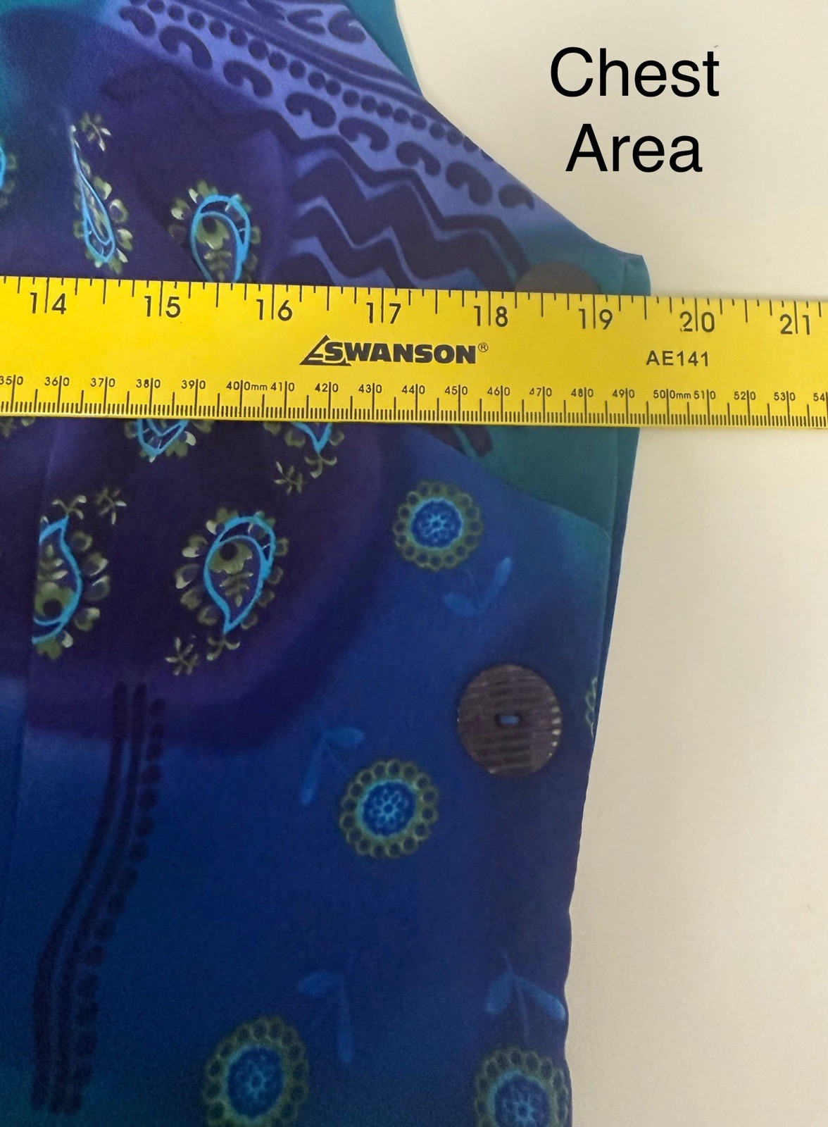 Vintage R&K Originals Maxi Dress Sz12 Blue Purple Turquoise Paisley&Floral Print