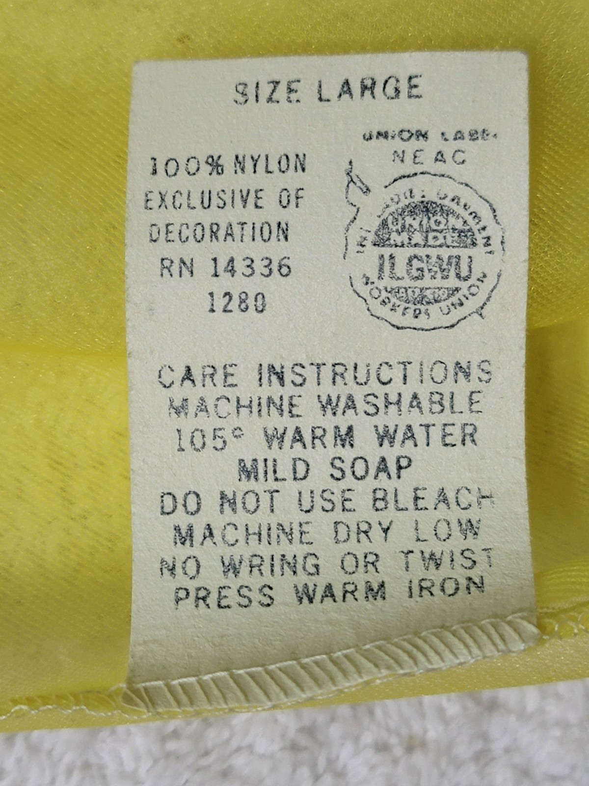 Vintage Yellow Sheer Chiffon Peignoir Set Robe & Nightgown Large ILGWU Stamp EUC