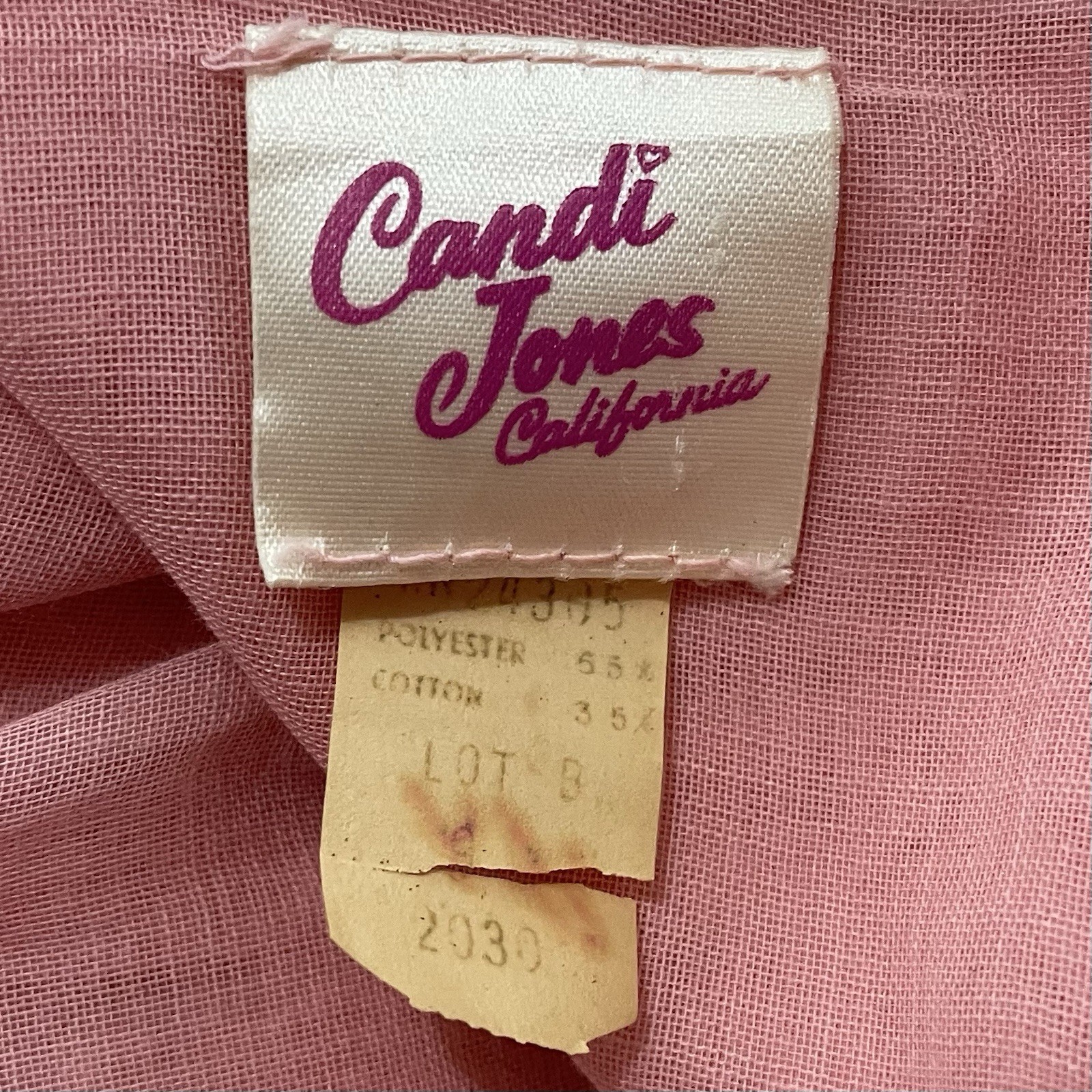 Vintage 70s Candi Jones Pink Prairie Maxi Dress Small Boho Cottagecore Lace