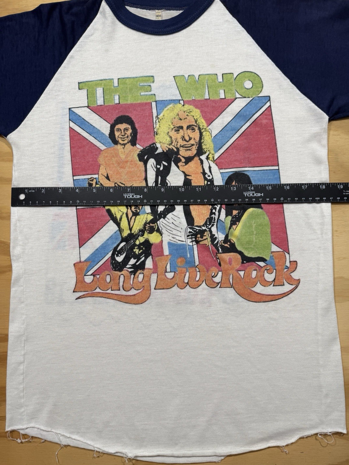 Vintage 70s 80s The Who Raglan Shirt Long Live Rock Tour Band Concert L