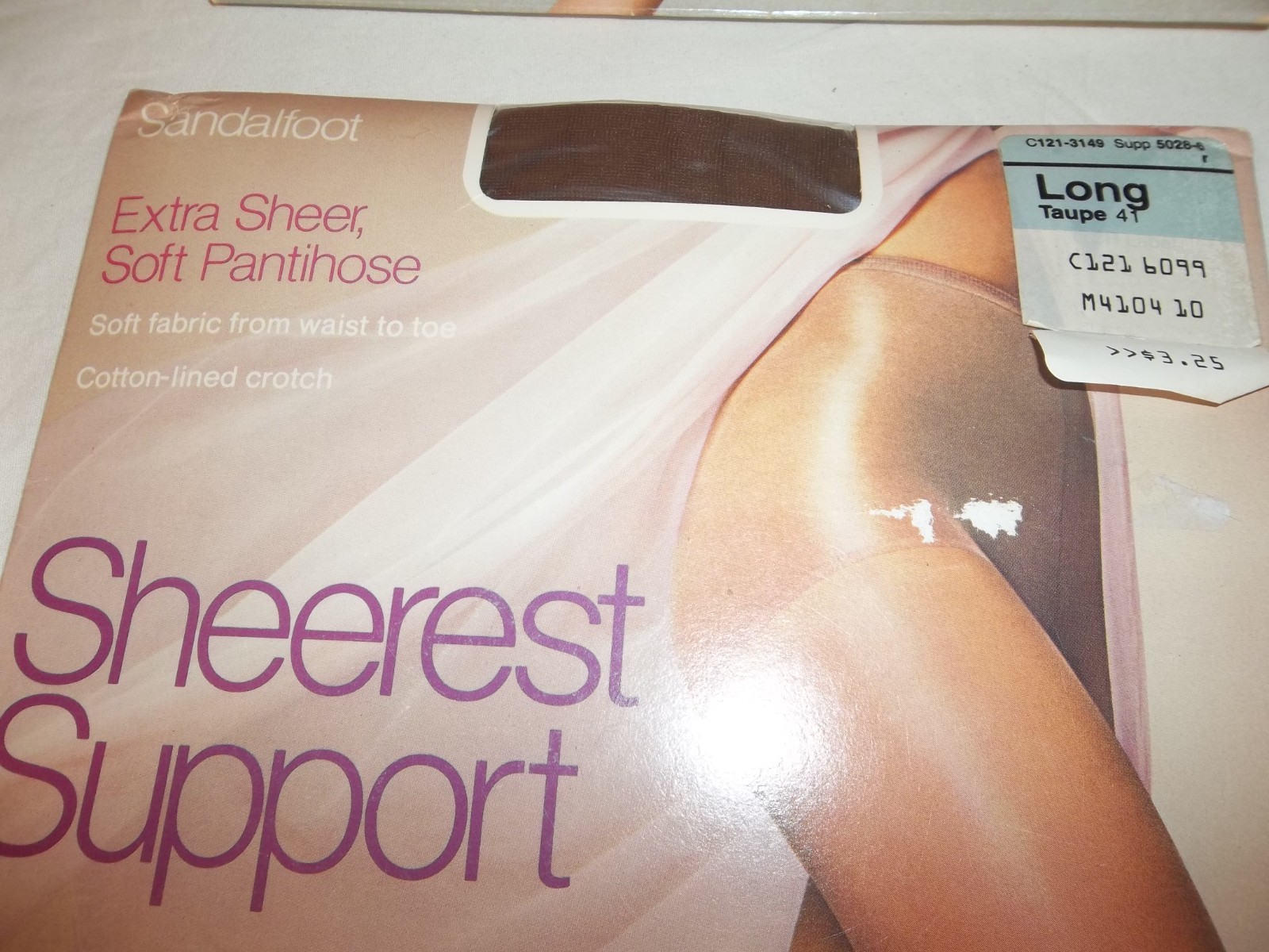 Vtg Lot Of 6 Pair New JC Penney Sheerest Support Pantyhose Size Tall