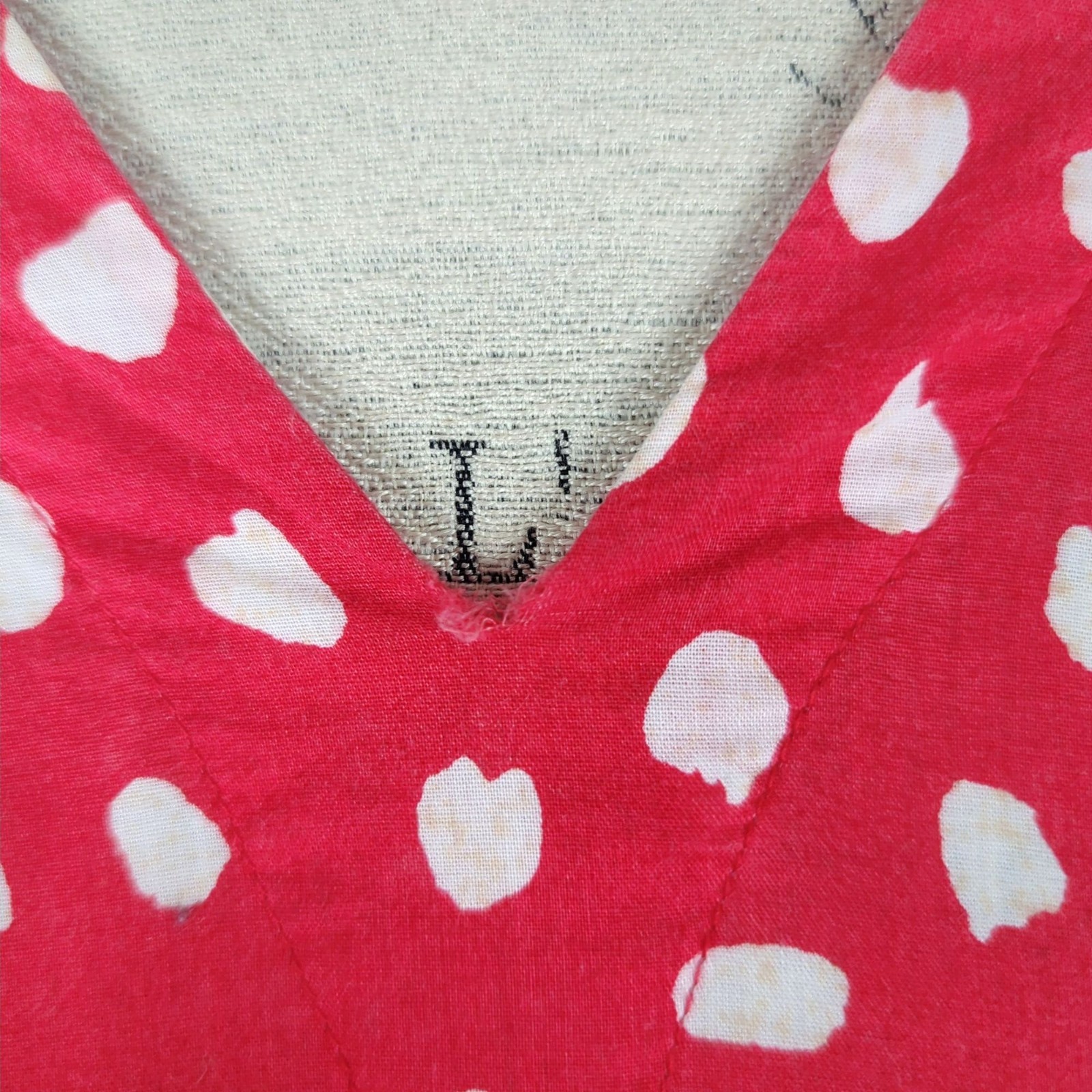 Vintage 70s Stanley Sherman Dress Medium Red Flamenco Polka Dot