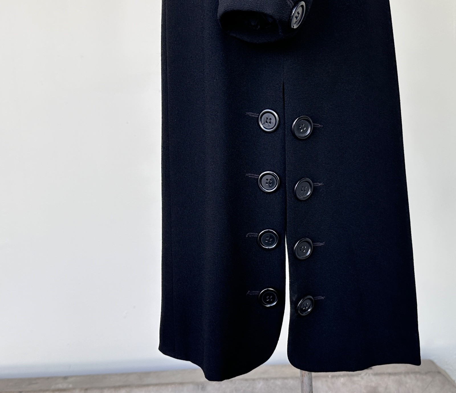 Zelda Black Gothic Duster Coat Medium 6 Vintage Womens Goth A Line Duster Coat