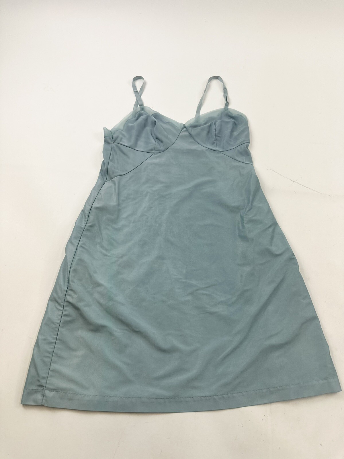 Vintage Glam Garb Slip Dress Women’s M Medium Blue Flaws