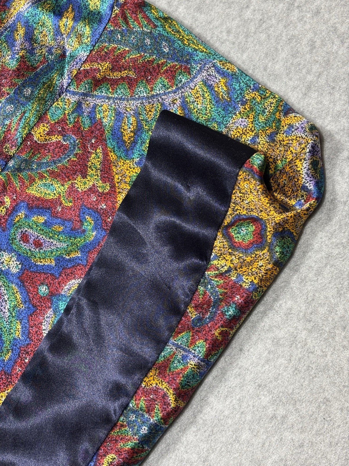 Vintage R Michael Alan Multicolor Mumu Silky Large Sleeves Size Medium
