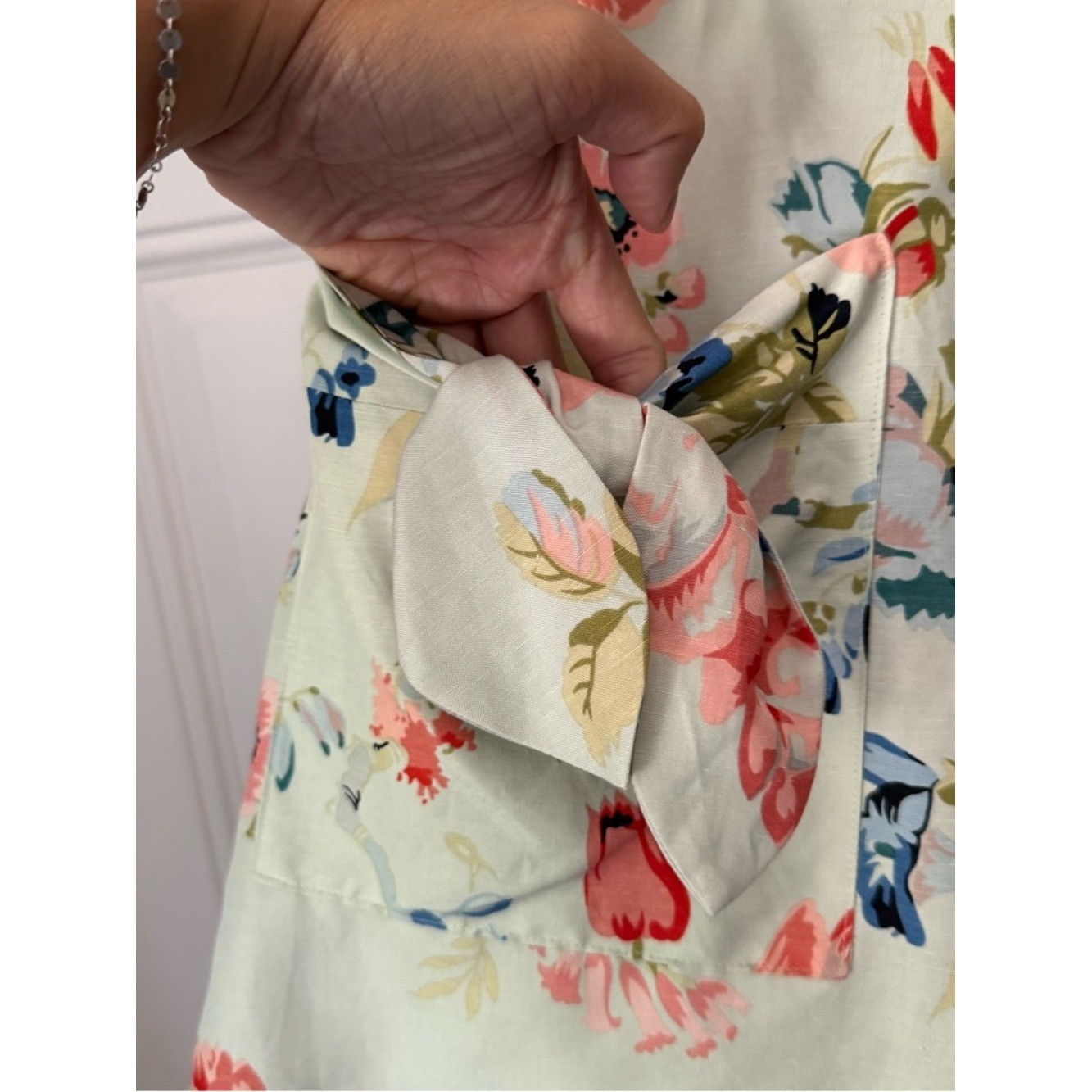 NANETTE LEPORE y2k vintage floral mint green strapless tie a-line mini dress