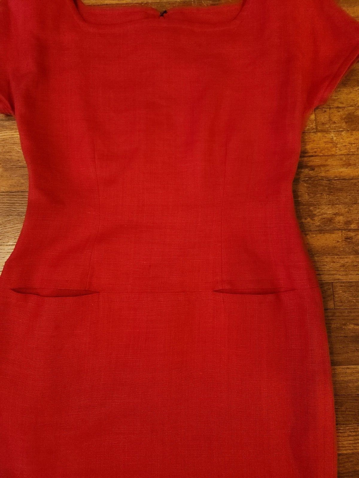 Carolyne Roehm Bergdorf Goodman Red Vintage 1950s-1960s Size 10 dress