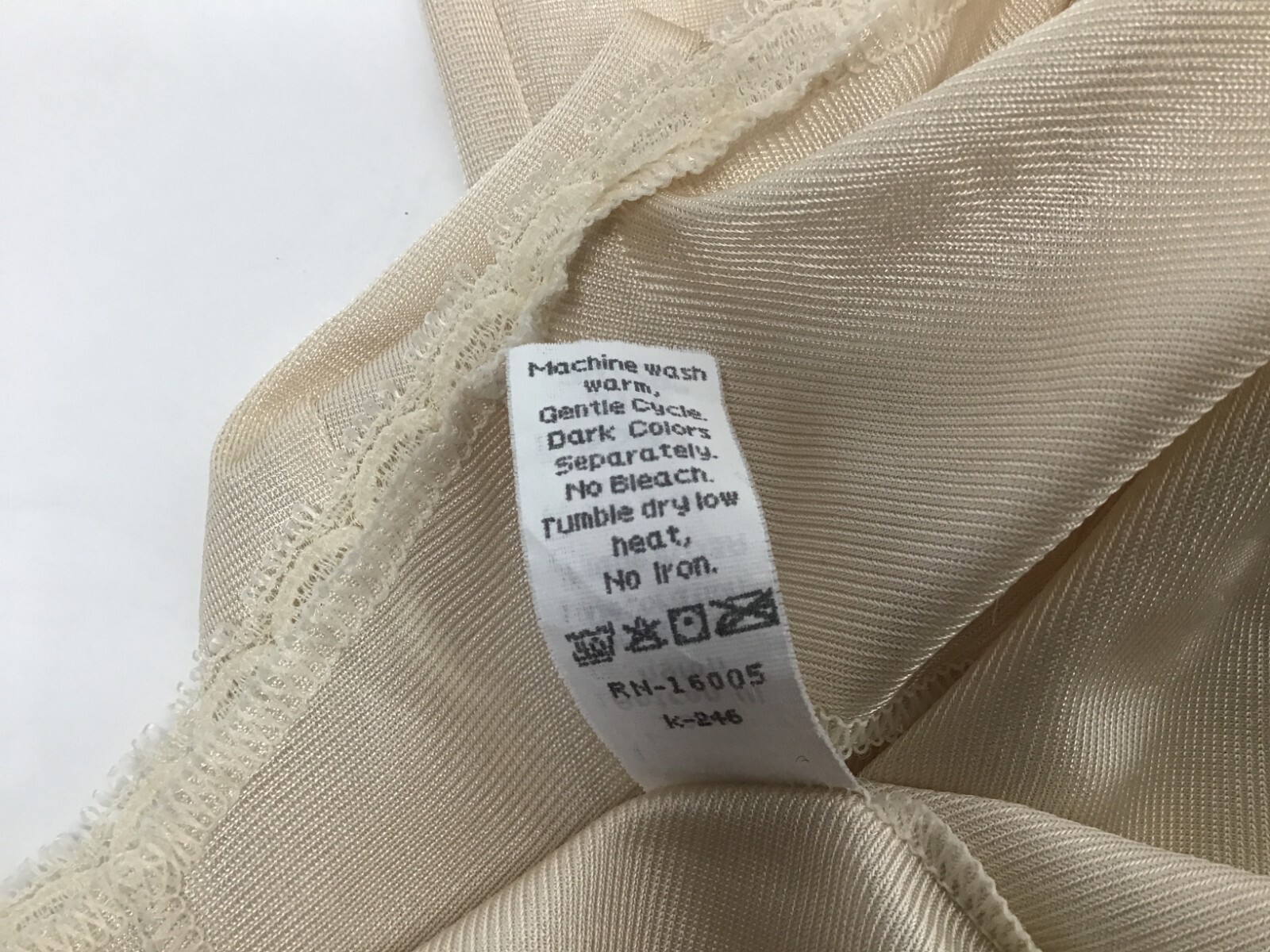 Cabernet Vintage 38/28 Beige Full Slip Night Gown 5524