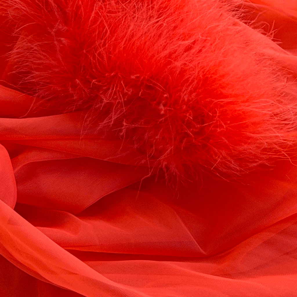 Jenelle of California Rare Vintage 60’s Crimson Feather Penoir Set Sz L