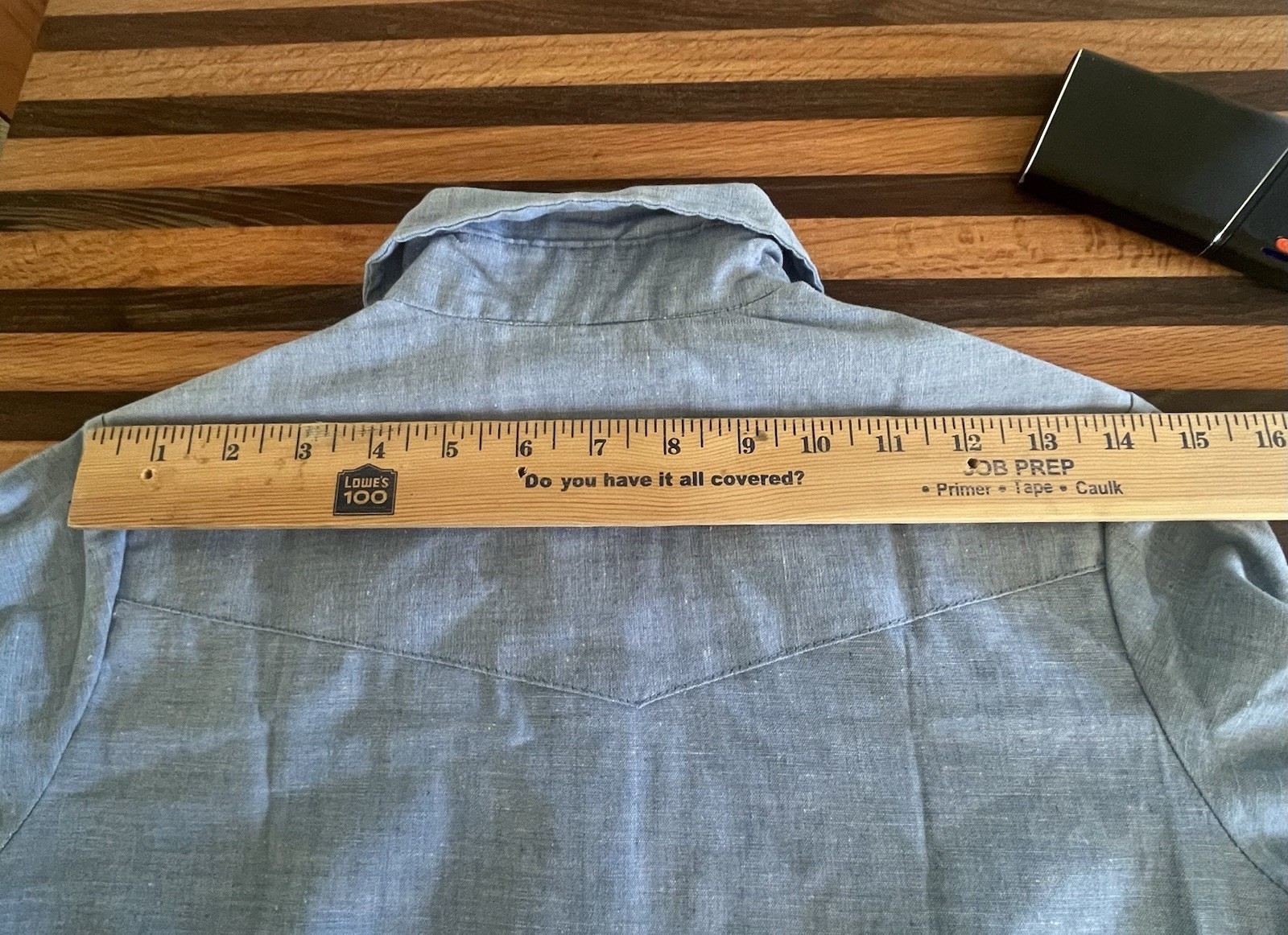 VTG 60s Stephens The Great American Classic Look Denim Shirt Embroidered 3735