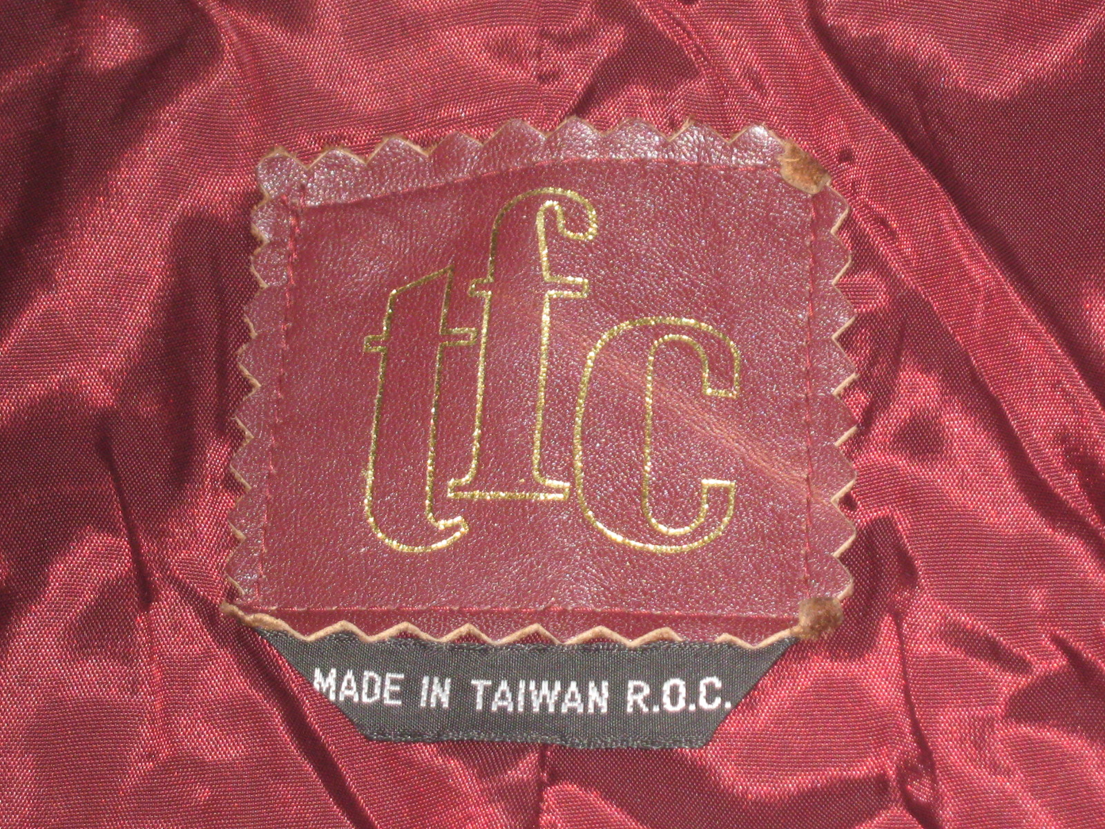 Stylish Vintage TFC Burgundy Leather Coat/Jacket Size 10 #CL15