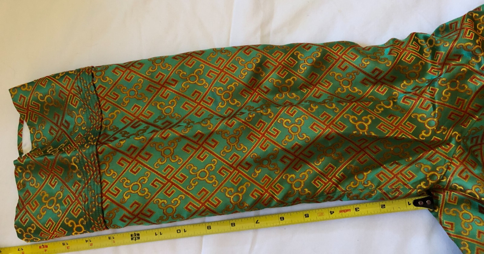 Vintage Silk Brocade Hong Kong Swing Lounge Jacket brilliant colors tag sz 38