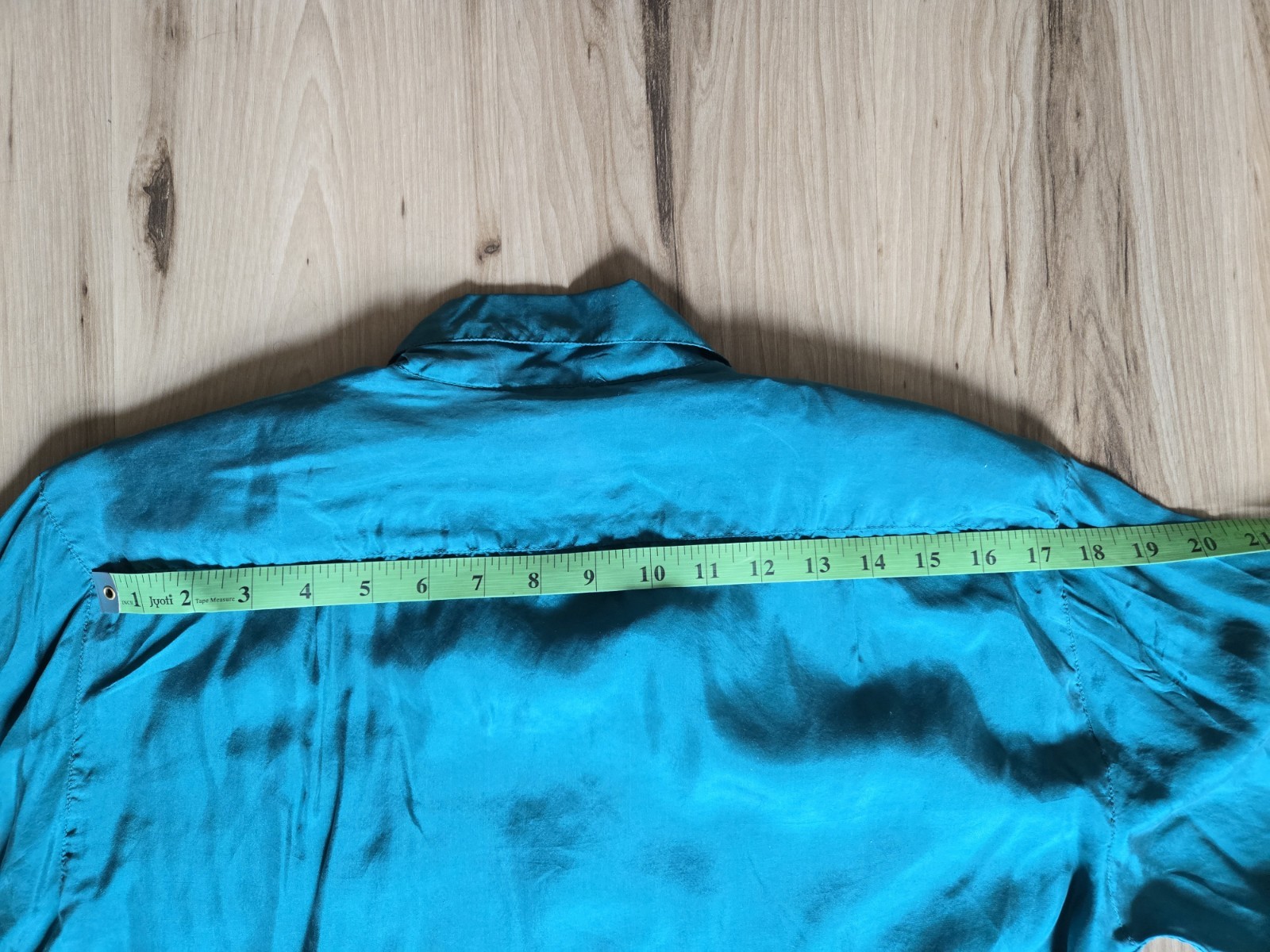 Vintave Shirt Joule Energy Teal Green/silk/sizeM/blouse/pocket/button/longsleeve