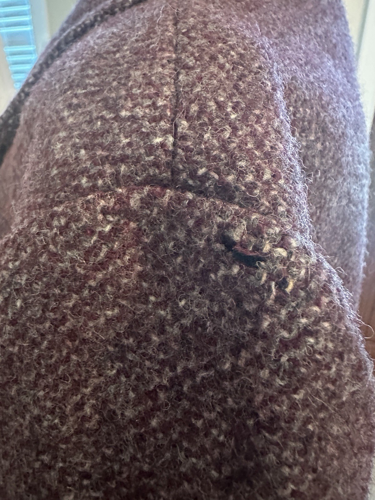 Bromleigh Vintage 100% Pure Wool Coat Burgundy Made in USA