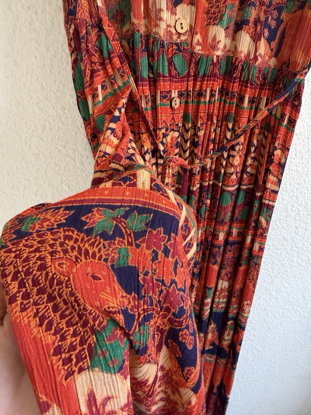 Jasmine by K.V.M Boho Elephant Maxi Dress-Size M-NWT