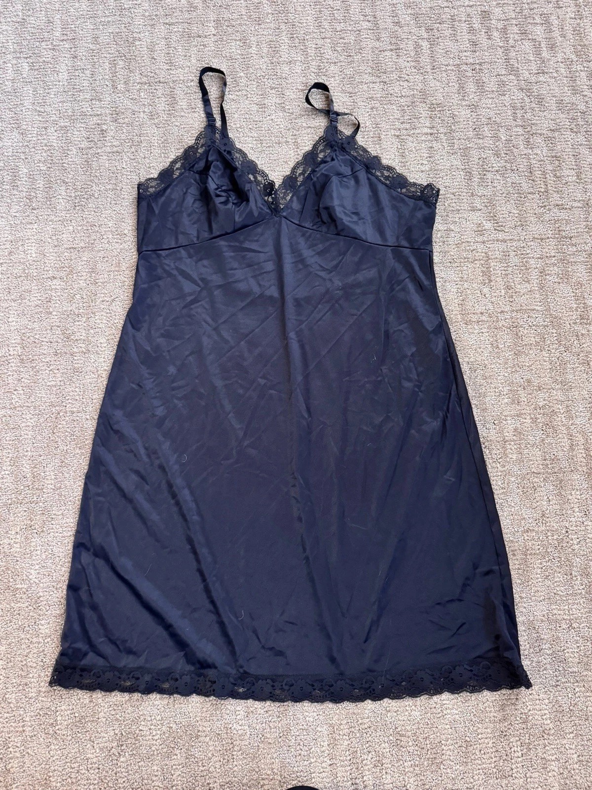 VTG Lot Of 4 USA Satin Lace Slips Nightgown XL Perfectform Mel Lin Movie Star