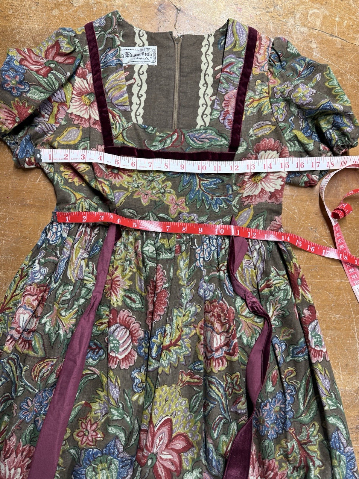 1970s Vintage Young Edwardian by Arpeja Boho Floral Maxi Dress: S