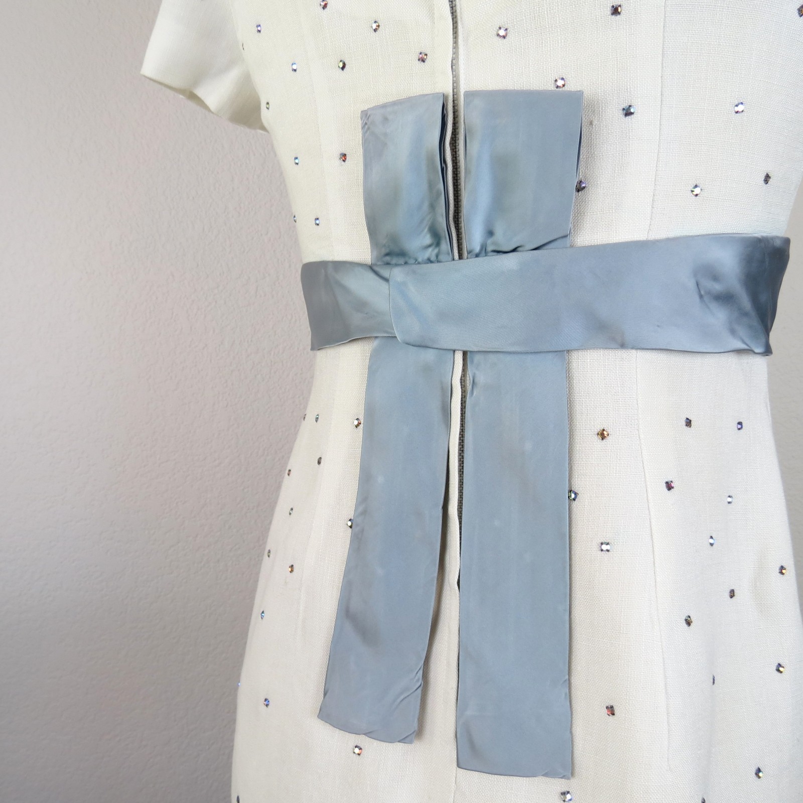vintage 1950s formal dress cocktail courthouse wedding wiggle bridal size xs