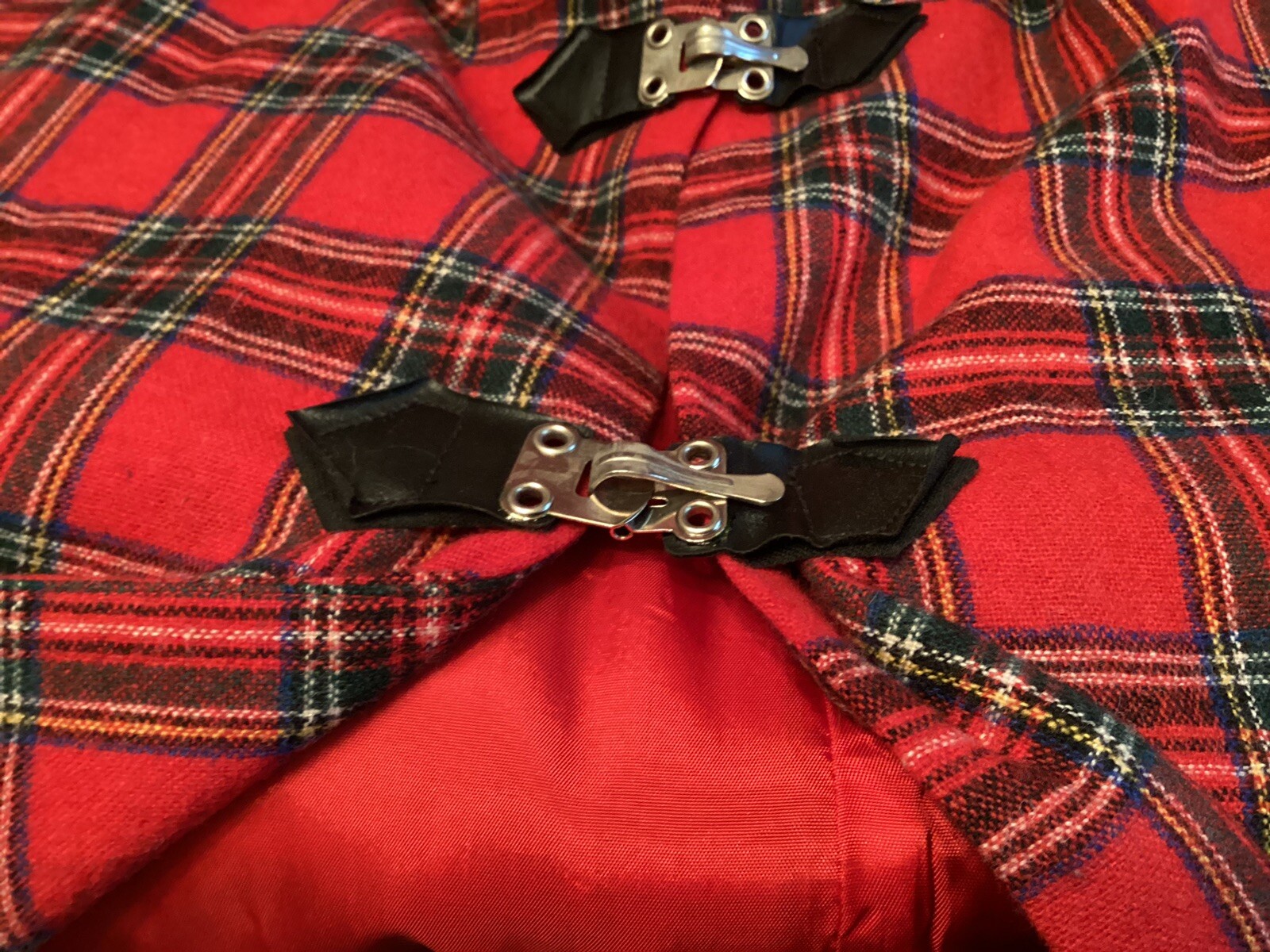 Vintage Johnny Appleseed Tartan Plaid Wool Cape Wow!