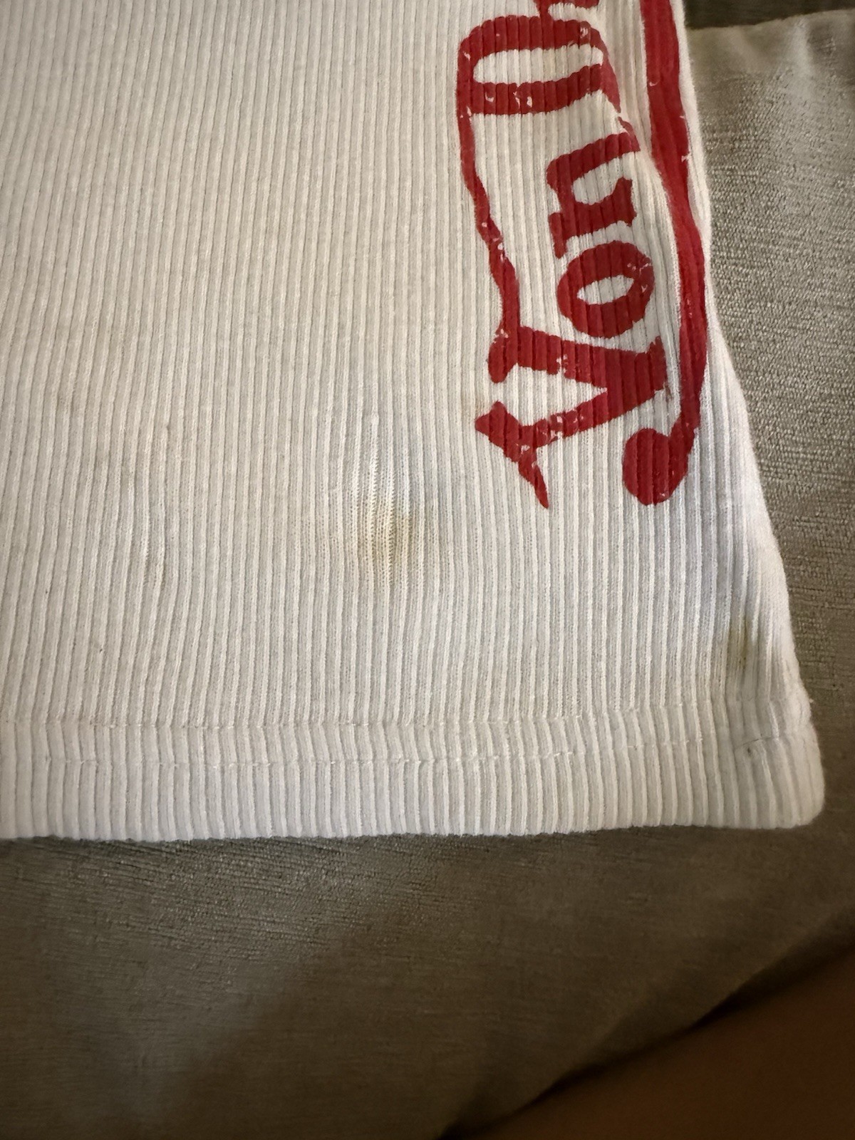 Vintage 2003 Von Dutch Ribbed Tank Top White Red Trim USA Made S/M Y2K LA Store