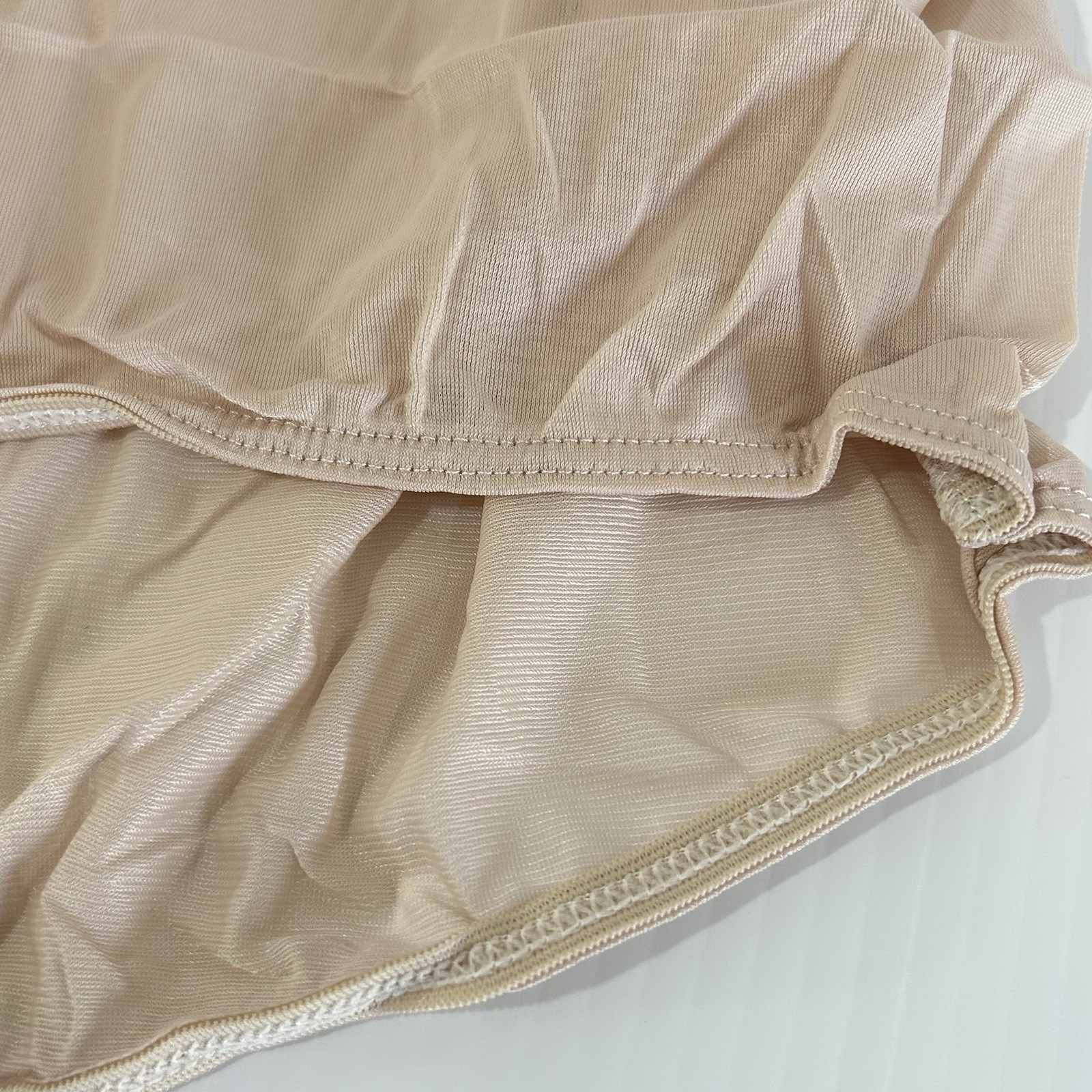 Vtg Nylon Panties Granny Briefs Full Hi Waist Sissy Beige Sz 10 & 11 – 3 Pair