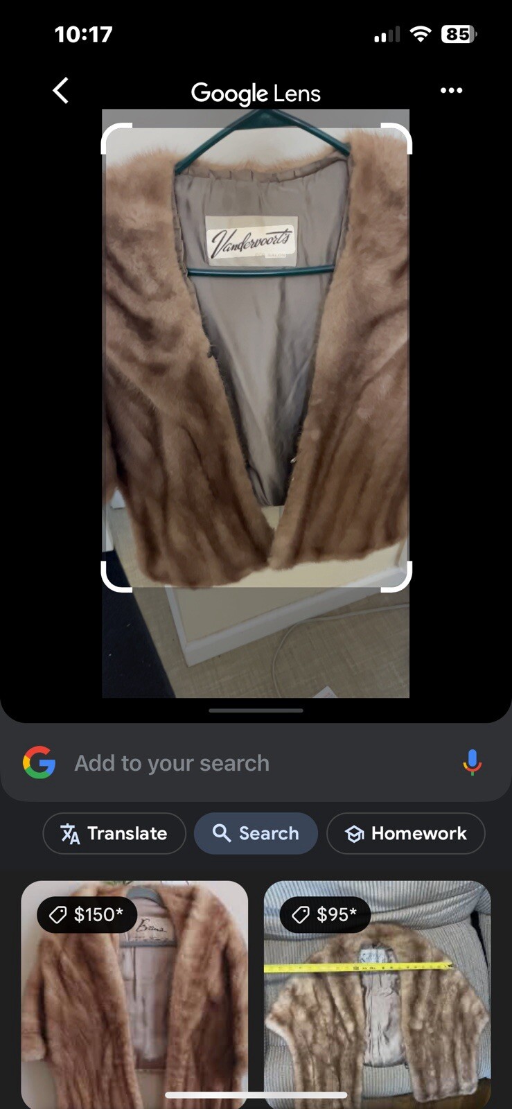 Vanderwoots Mink Stole